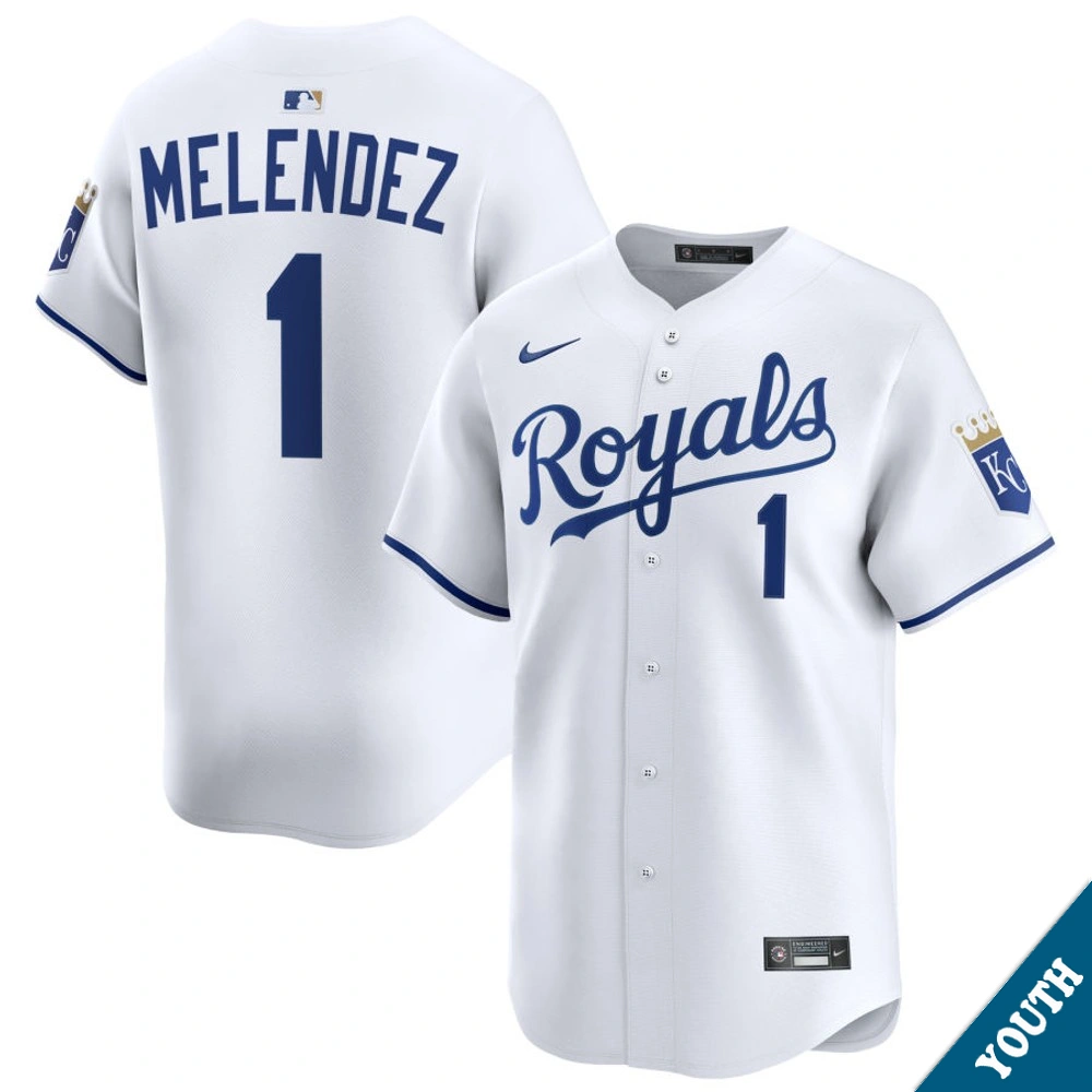 Youth Kansas City Royals MJ Melendez #1 Home White Limited Jersey