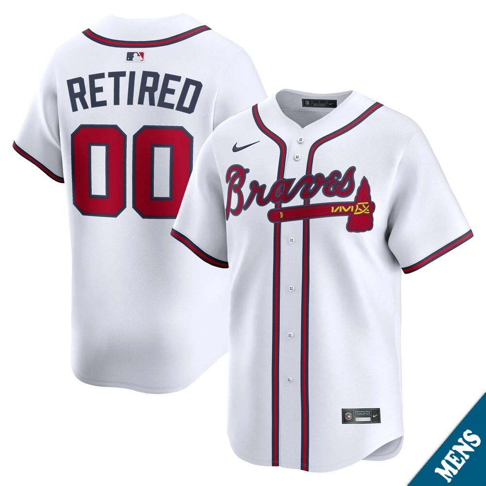 Men's Atlanta Braves Custom Home White Elite Former Player‌ Jersey