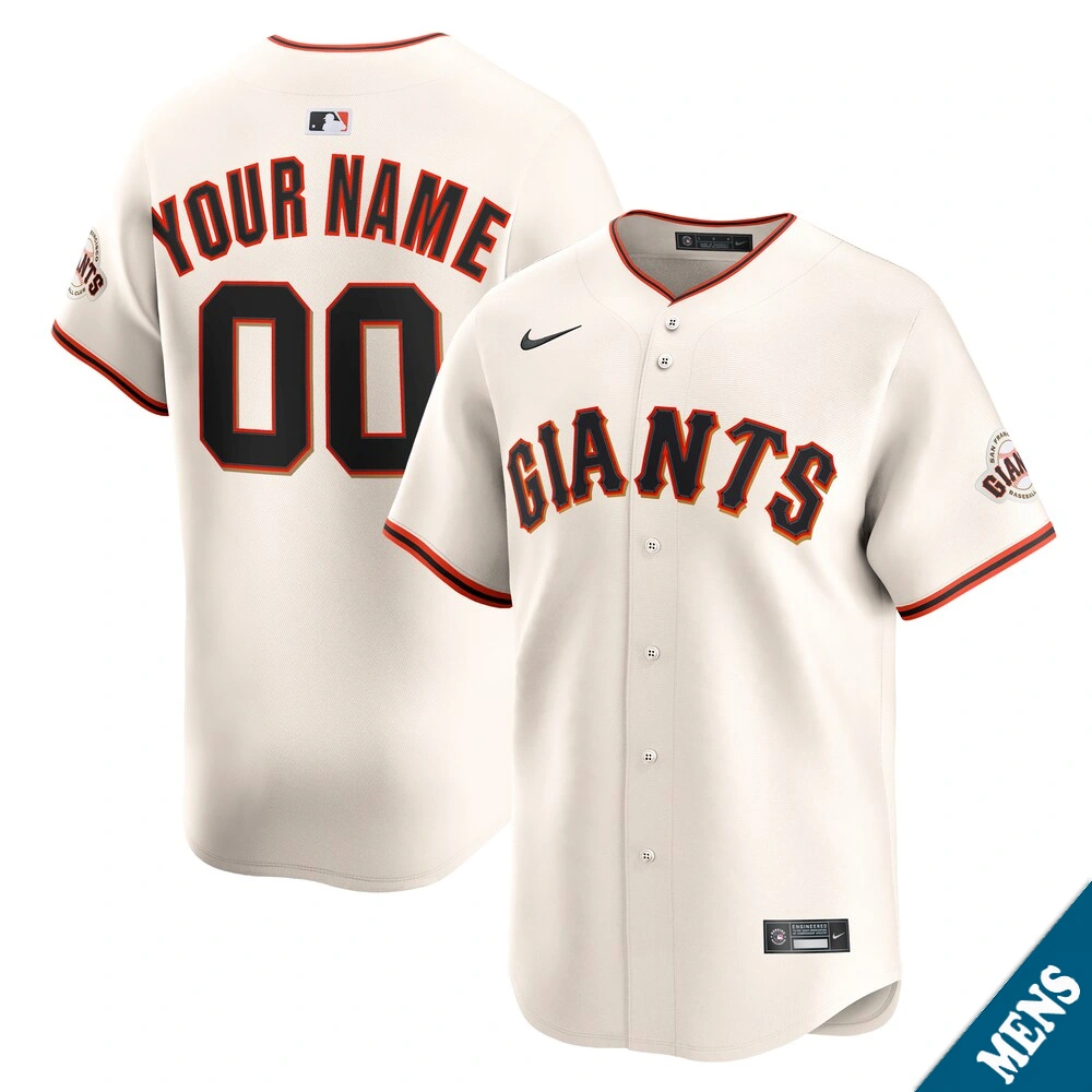 Men's San Francisco Giants Custom Home Cream Limited Jersey Men's San Francisco Giants Custom Home Cream Limited Jersey