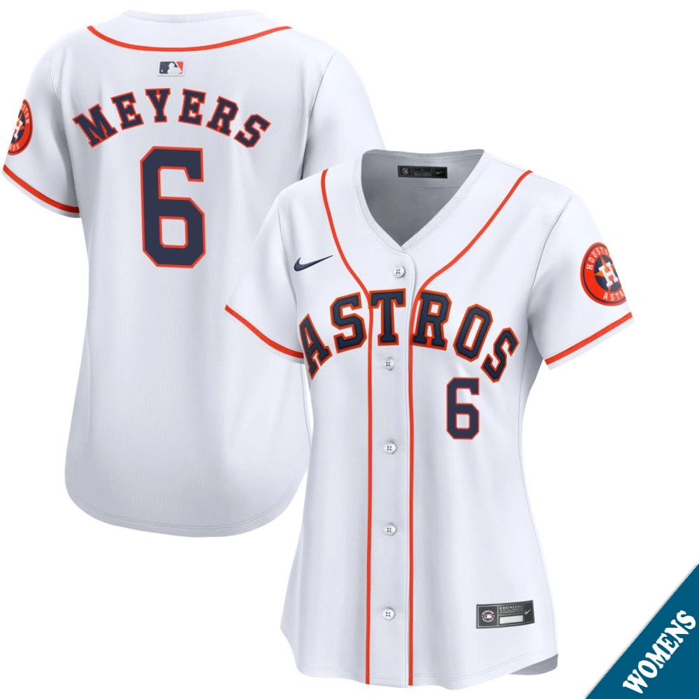 Women's Houston Astros Jake Meyers #6 Home White Limited Jersey