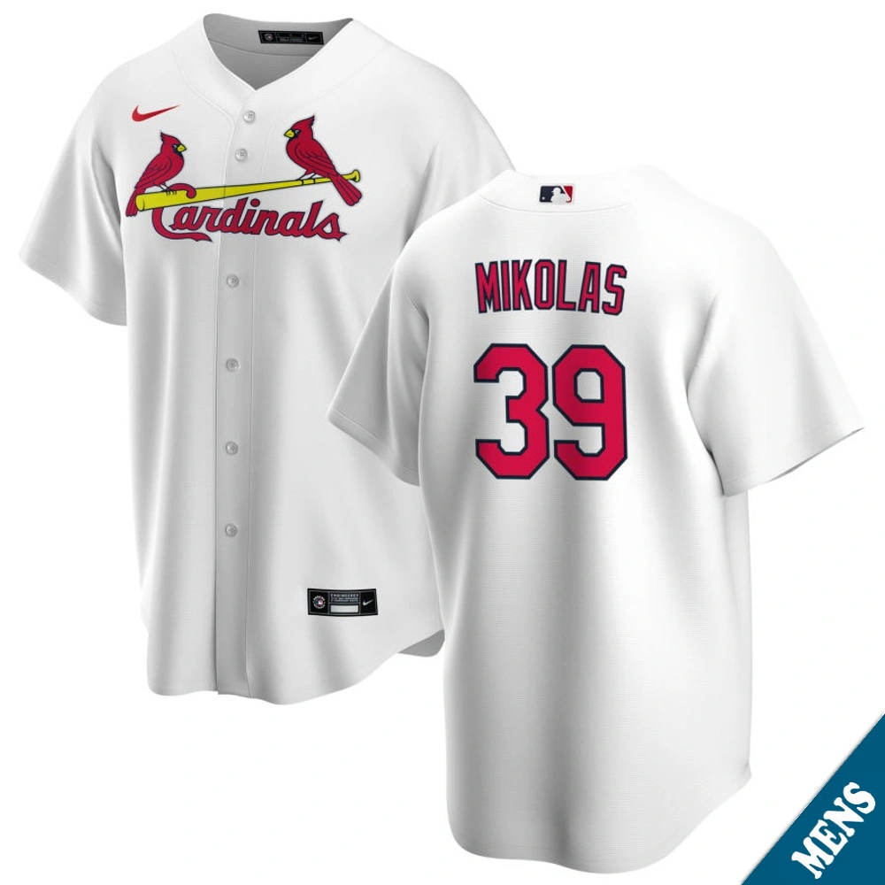 Men's St. Louis Cardinals Miles Mikolas #39 Home White Replica Jersey Men's St. Louis Cardinals Miles Mikolas #39 Home White Replica Jersey
