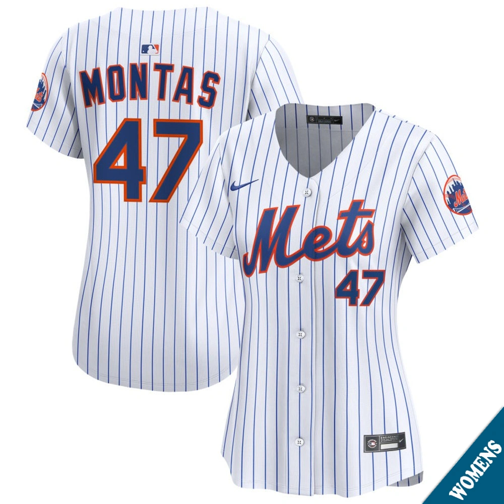 Women's New York Mets Frankie Montas #47 Home White Limited Jersey