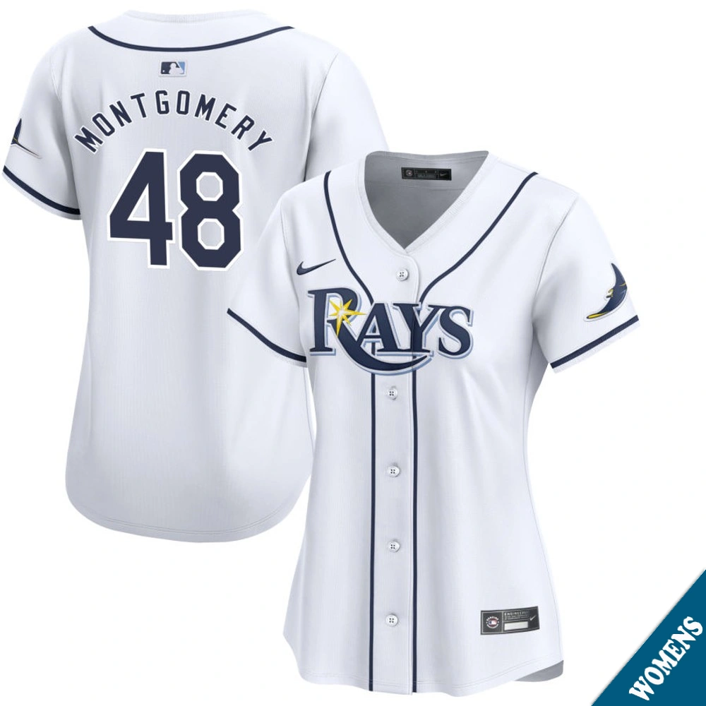 Women's Tampa Bay Rays Mason Montgomery #48 Home White Limited Jersey