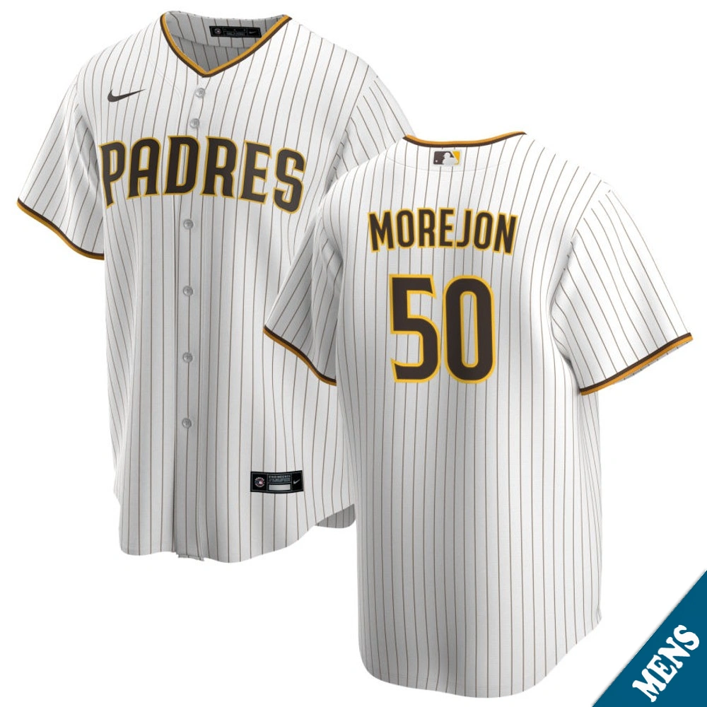 Men's San Diego Padres Adrian Morejon #50 Home White Replica Jersey