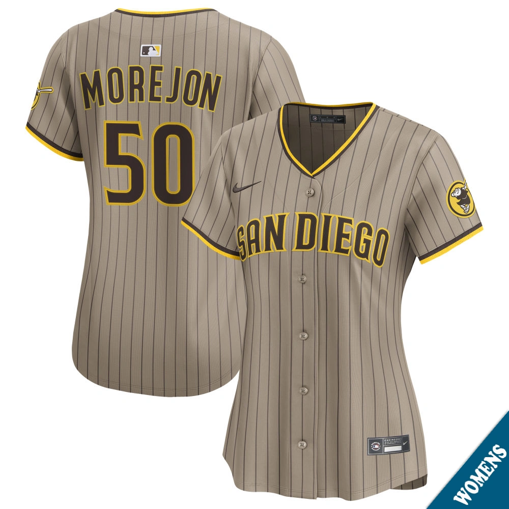 Women's San Diego Padres Adrian Morejon #50 Sand Alternate Limited Jersey