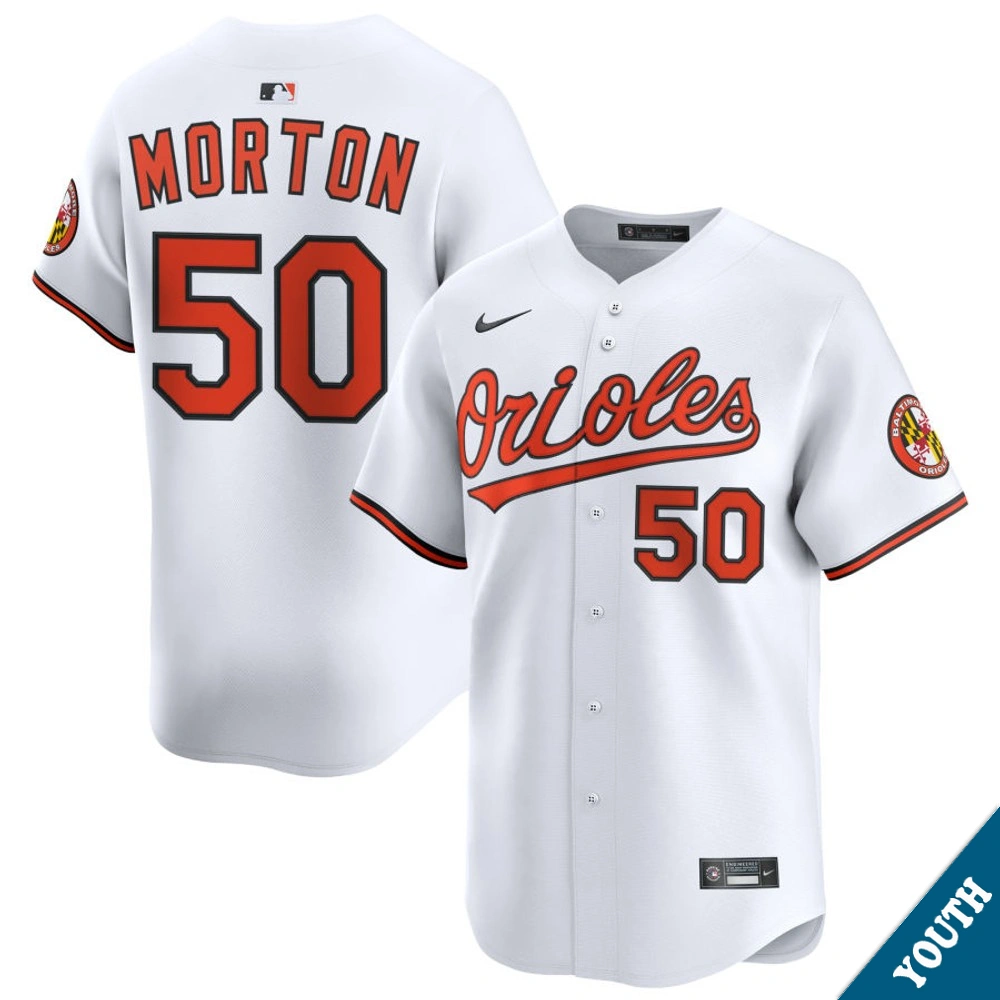 Youth Baltimore Orioles Charlie Morton #50 Home White Limited Jersey Youth Baltimore Orioles Charlie Morton #50 Home White Limited Jersey