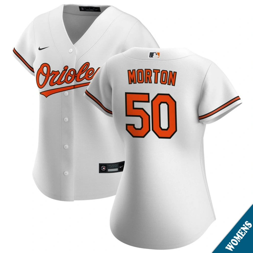 Women's Baltimore Orioles Charlie Morton #50 Home White Replica Jersey Women's Baltimore Orioles Charlie Morton #50 Home White Replica Jersey