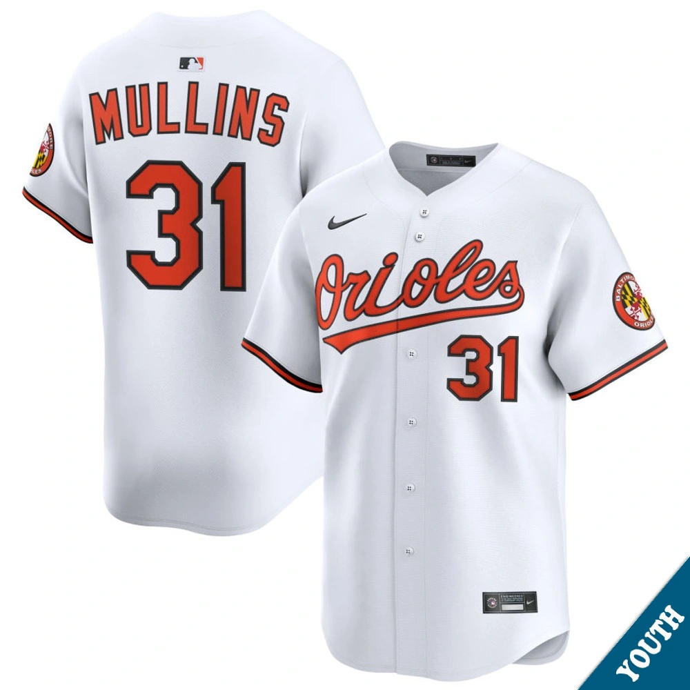 Youth Baltimore Orioles Cedric Mullins #31 Home White Limited Jersey Youth Baltimore Orioles Cedric Mullins #31 Home White Limited Jersey