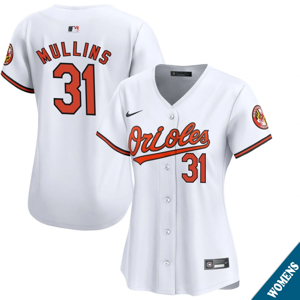 Women's Baltimore Orioles Cedric Mullins #31 Home White Limited Jersey Women's Baltimore Orioles Cedric Mullins #31 Home White Limited Jersey