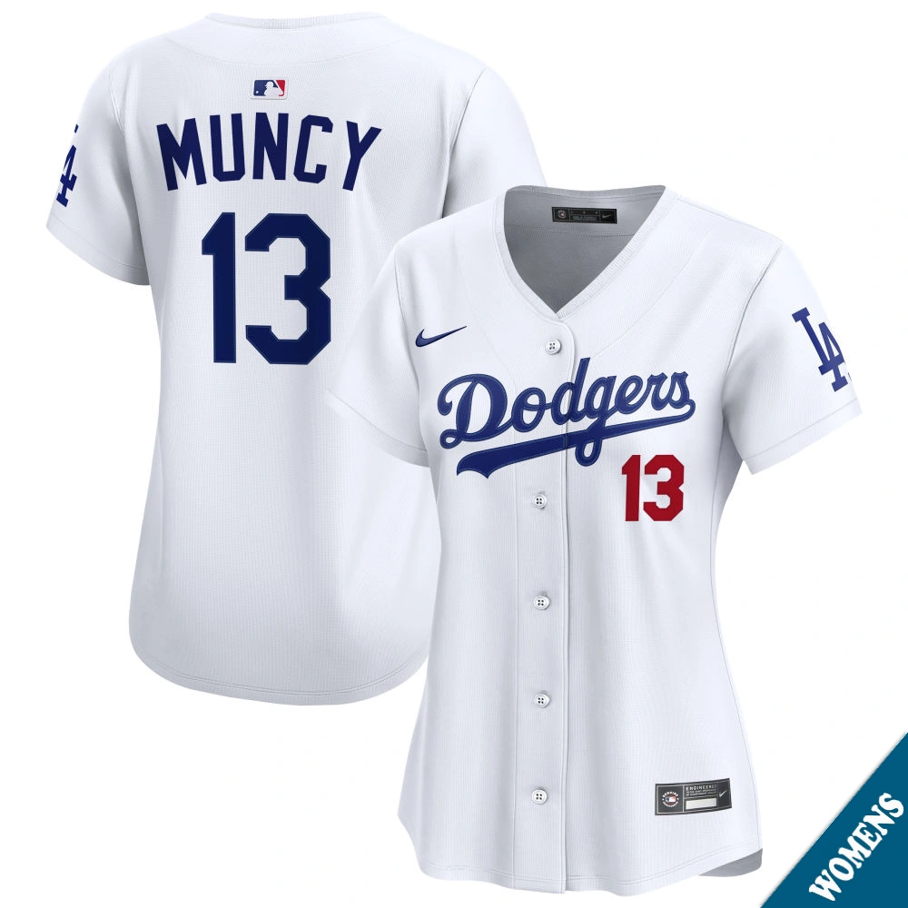 Women's Los Angeles Dodgers Max Muncy #13 Home White Limited Jersey