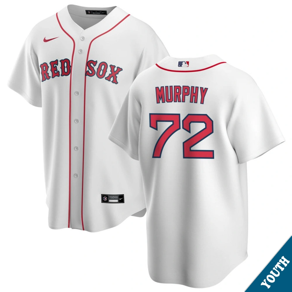Youth Boston Red Sox Chris Murphy #72 Home White Replica Jersey Youth Boston Red Sox Chris Murphy #72 Home White Replica Jersey
