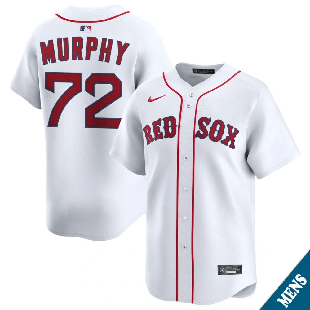 Men's Boston Red Sox Chris Murphy #72 Home White Limited Jersey Men's Boston Red Sox Chris Murphy #72 Home White Limited Jersey