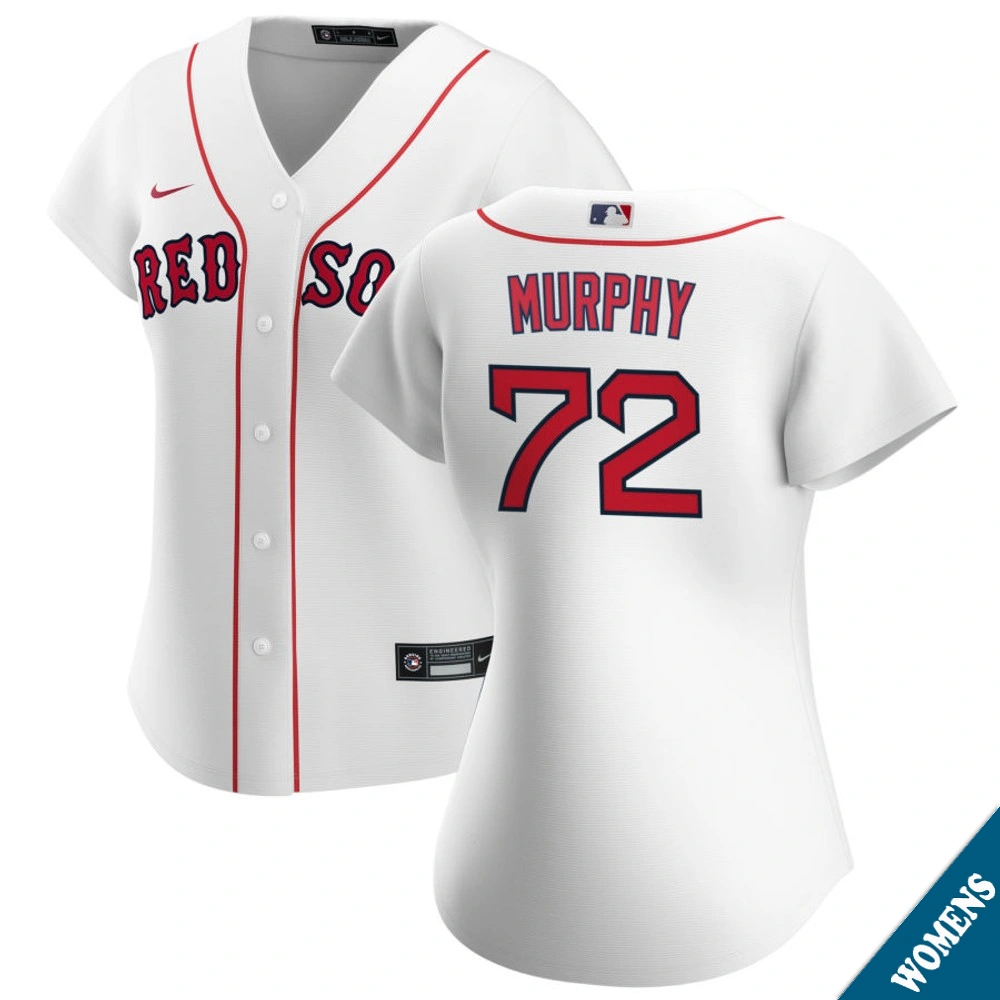 Women's Boston Red Sox Chris Murphy #72 Home White Replica Jersey Women's Boston Red Sox Chris Murphy #72 Home White Replica Jersey