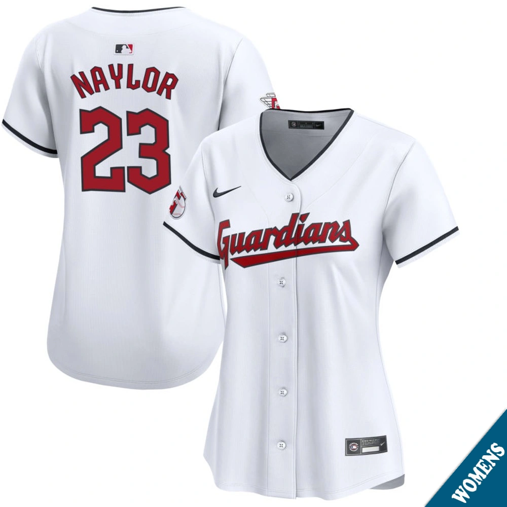 Women's Cleveland Guardians Bo Naylor #23 Home White Limited Jersey