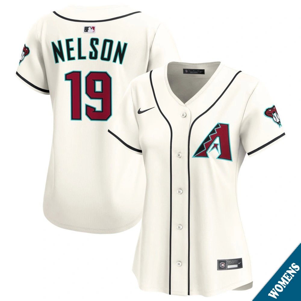 Women's Arizona Diamondbacks Ryne Nelson #19 Home Cream Limited Jersey