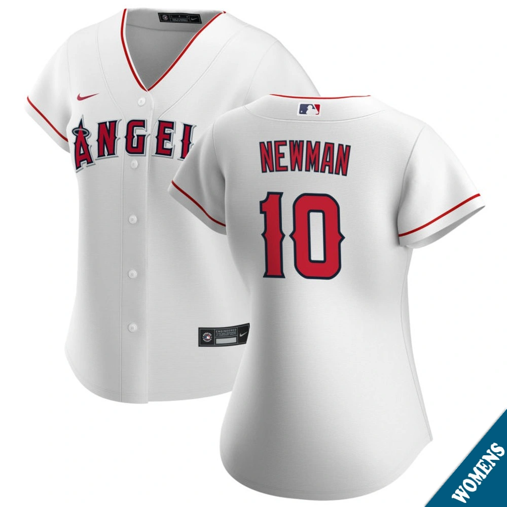 Women's Los Angeles Angels Kevin Newman #10 Home White Replica Jersey