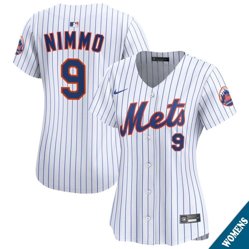Women's New York Mets Brandon Nimmo #9 Home White Limited Jersey