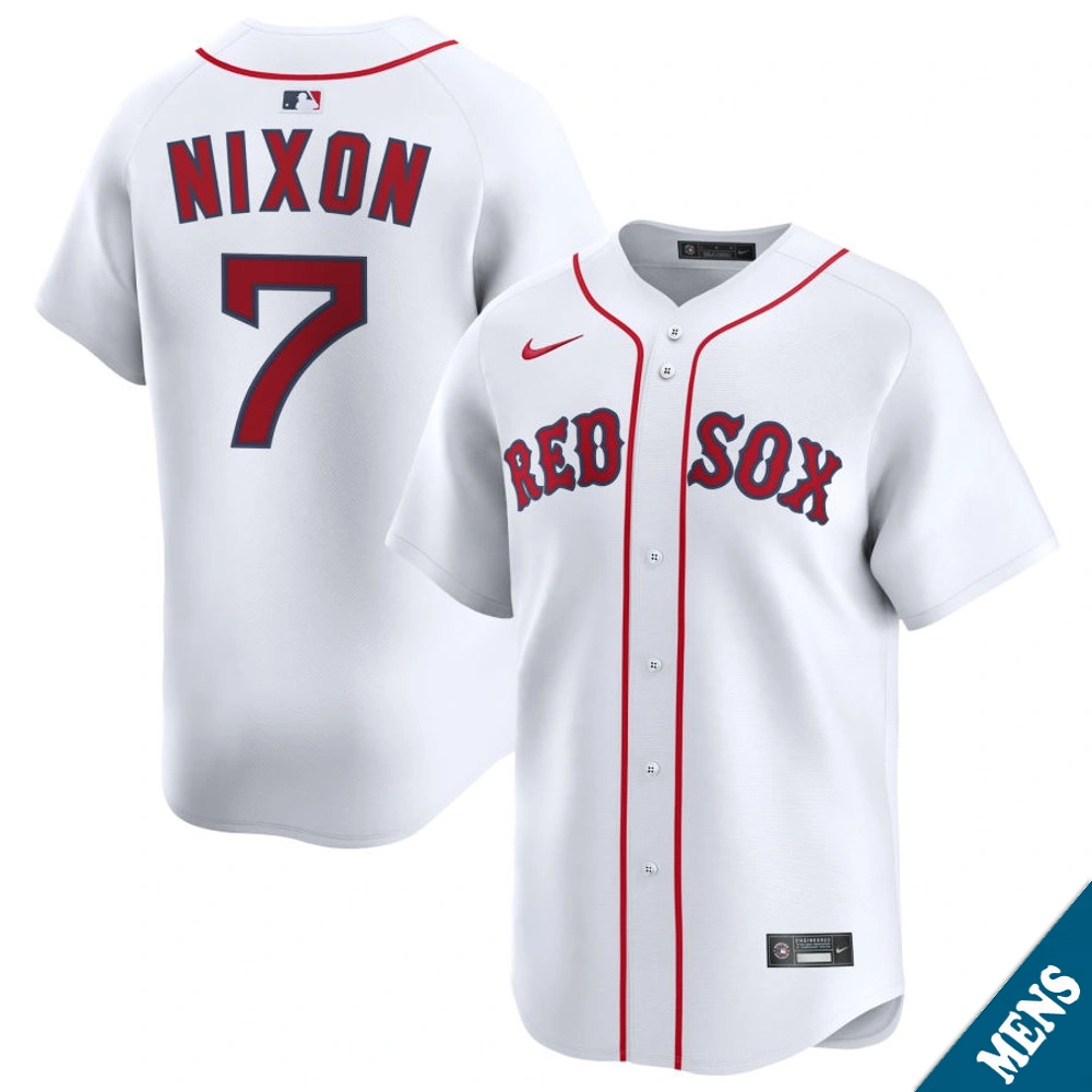 Men's Boston Red Sox Trot Nixon #7 Home White Limited Former Player Jersey Men's Boston Red Sox Trot Nixon #7 Home White Limited Former Player Jersey
