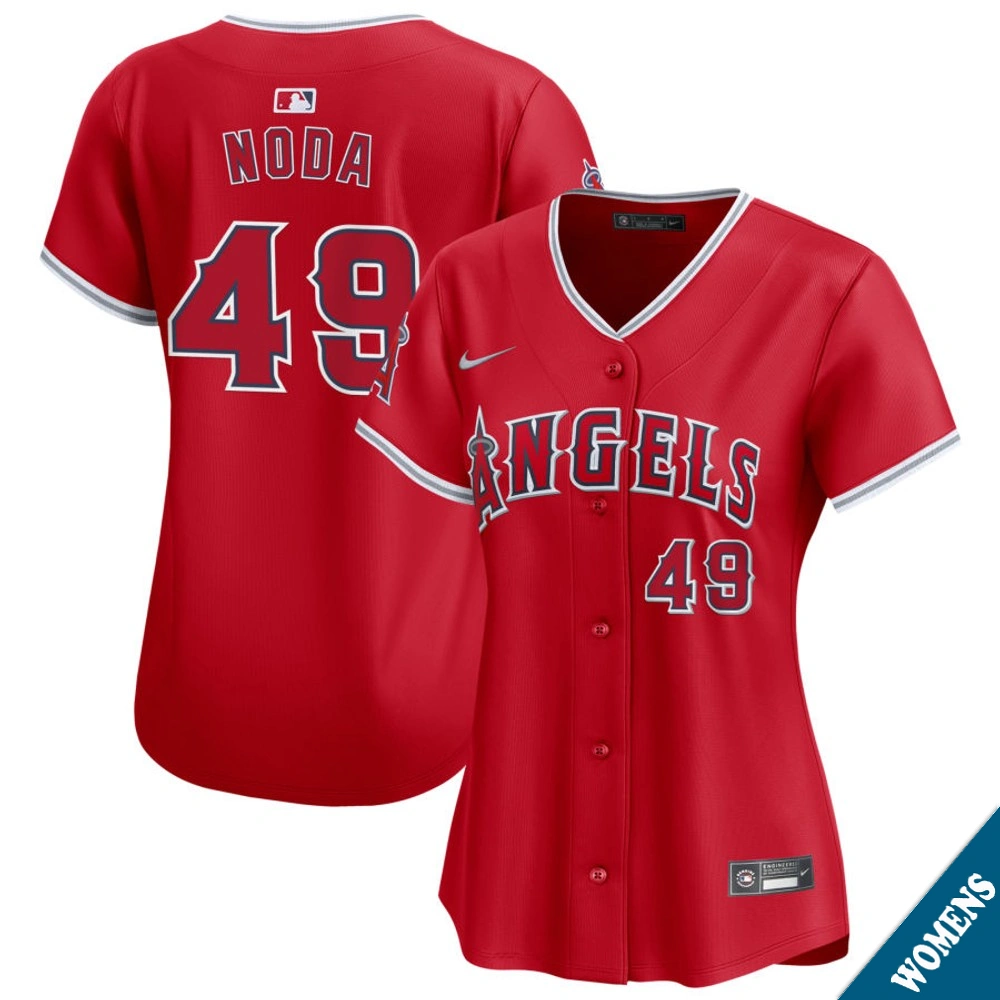 Women's Los Angeles Angels Ryan Noda #49 Red Alternate Limited Jersey