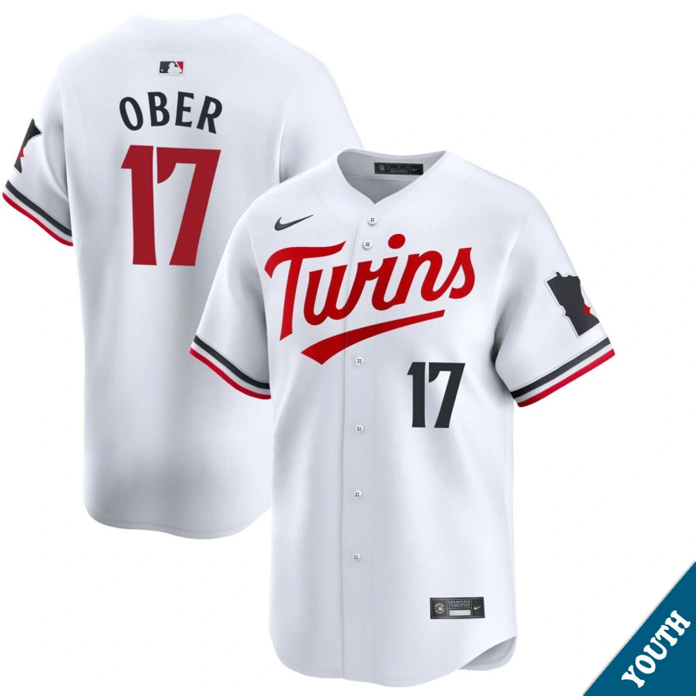 Youth Minnesota Twins Bailey Ober #17 Home White Limited Jersey