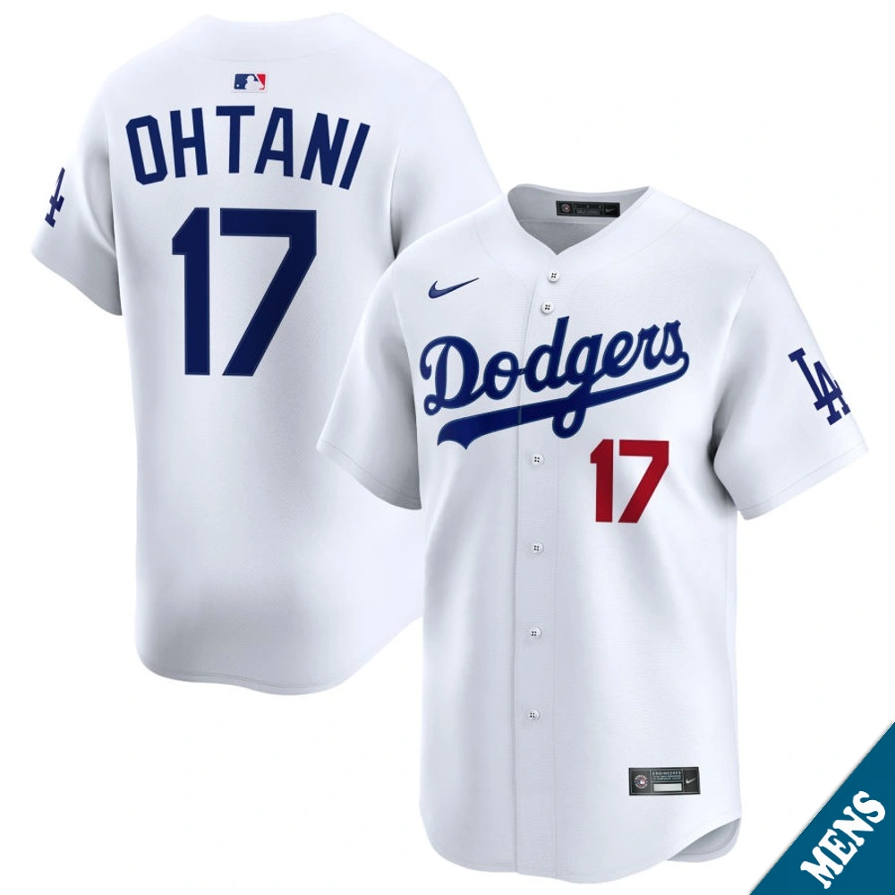 Men's Los Angeles Dodgers Shohei Ohtani #17 Home White Limited Jersey