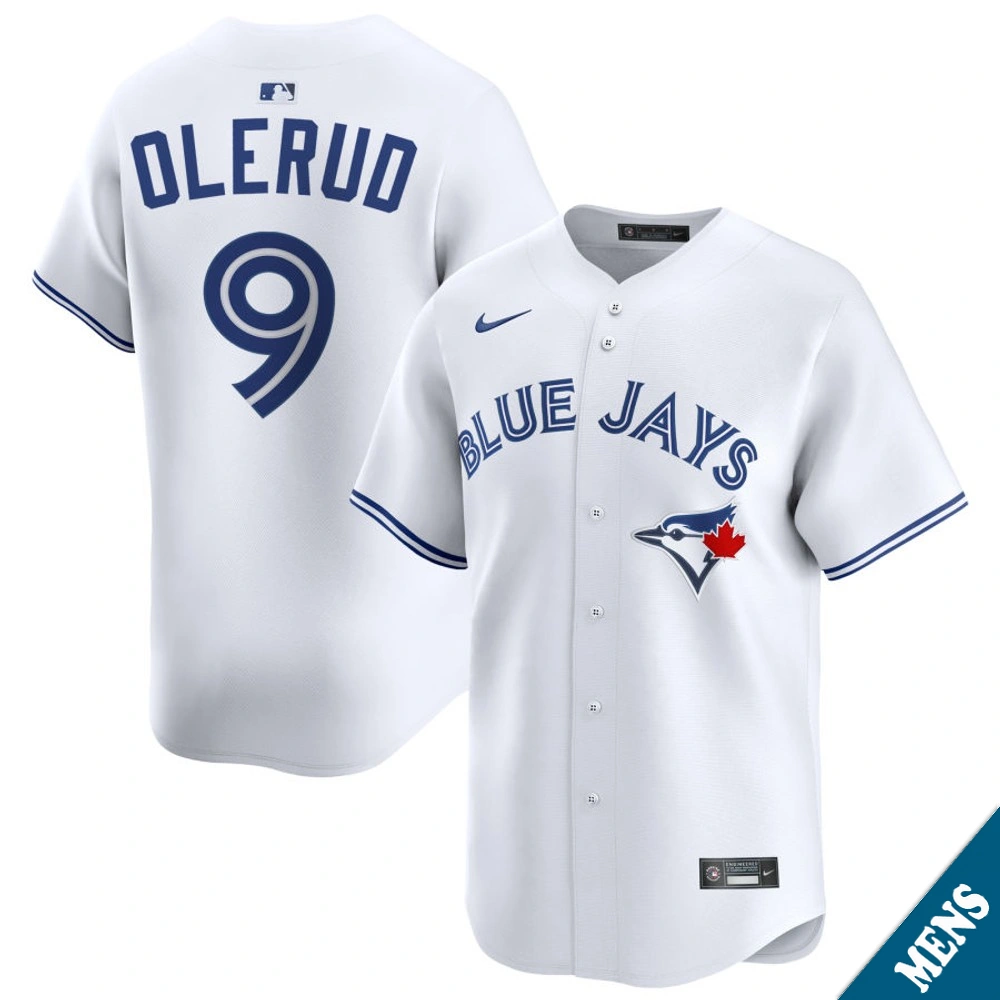 Men's Toronto Blue Jays John Olerud #9 Home White Limited Former Player‌ Jersey