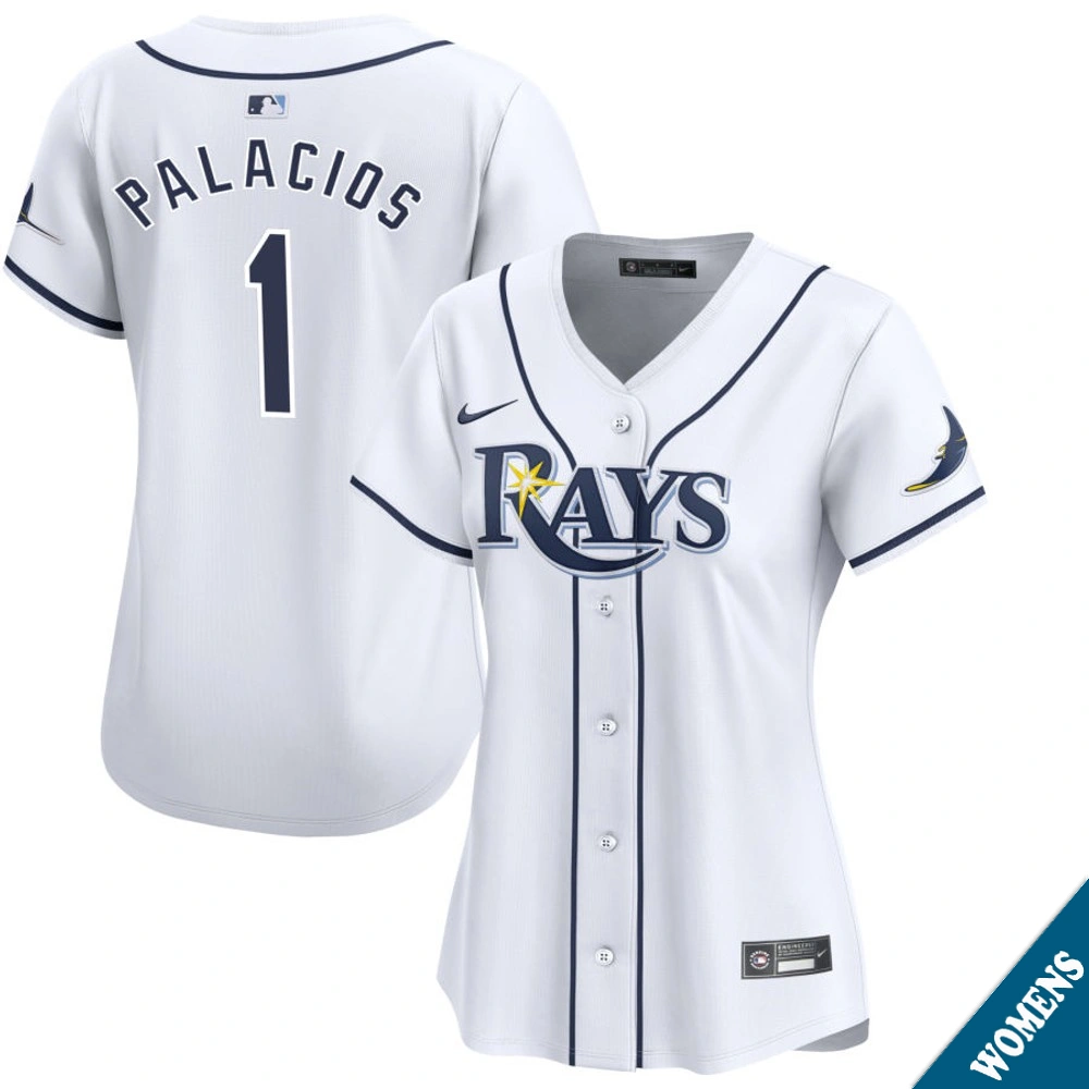 Women's Tampa Bay Rays Richie Palacios #1 Home White Limited Jersey