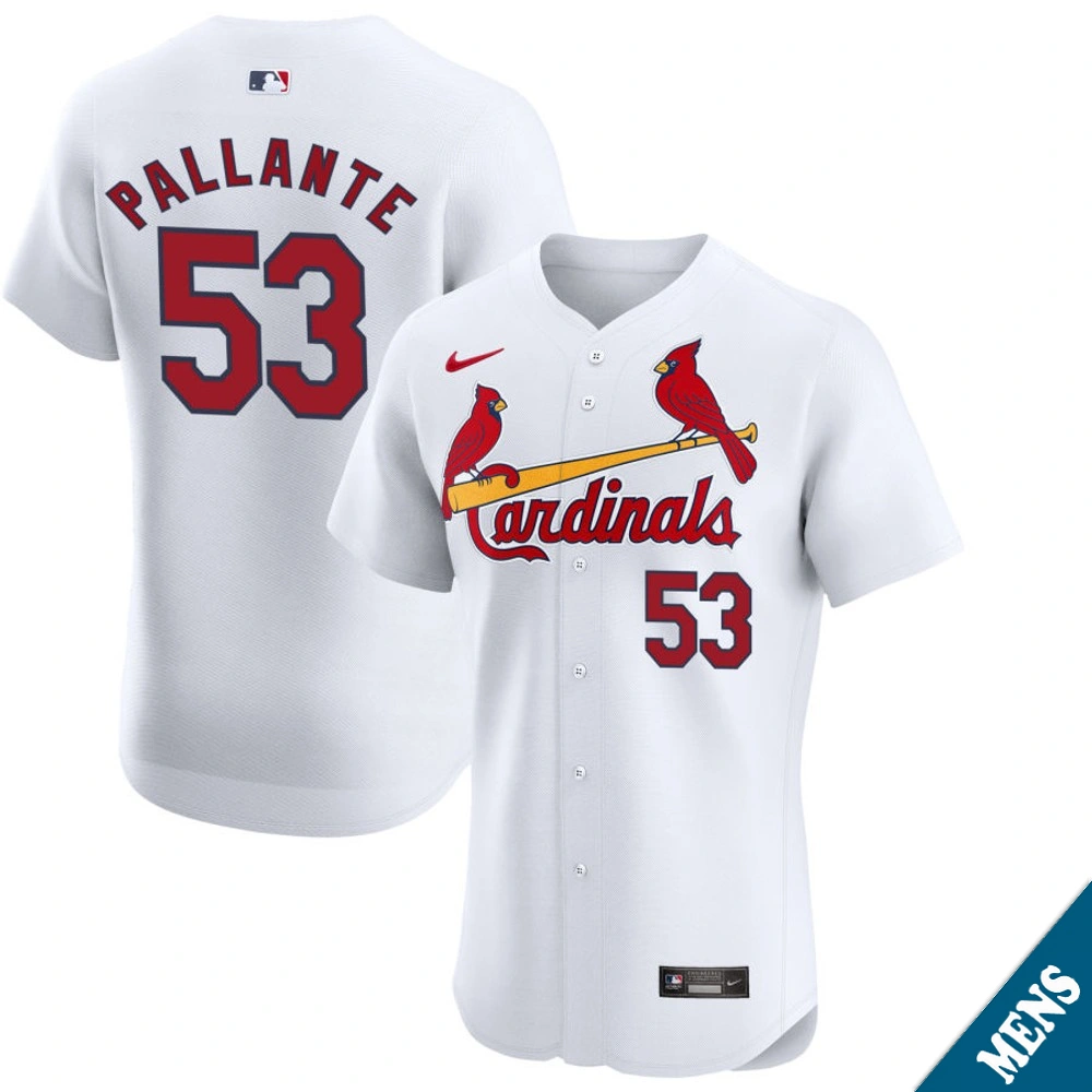 Men's St. Louis Cardinals Andre Pallante #53 Home White Elite Jersey