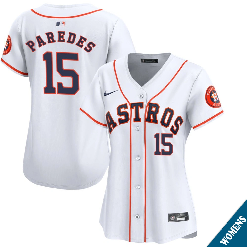 Women's Houston Astros Isaac Paredes #15 Home White Limited Jersey