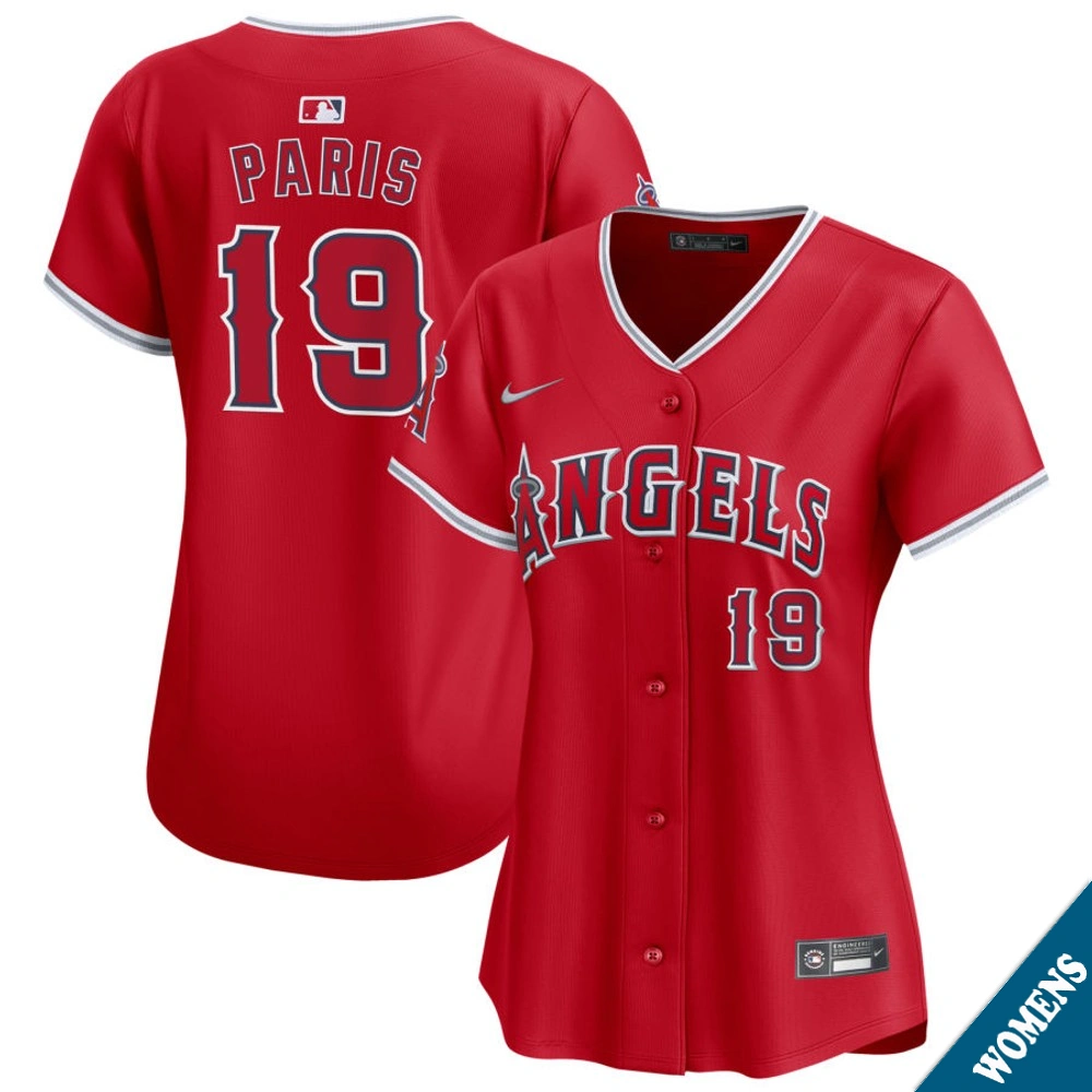 Women's Los Angeles Angels Kyren Paris #19 Red Alternate Limited Jersey