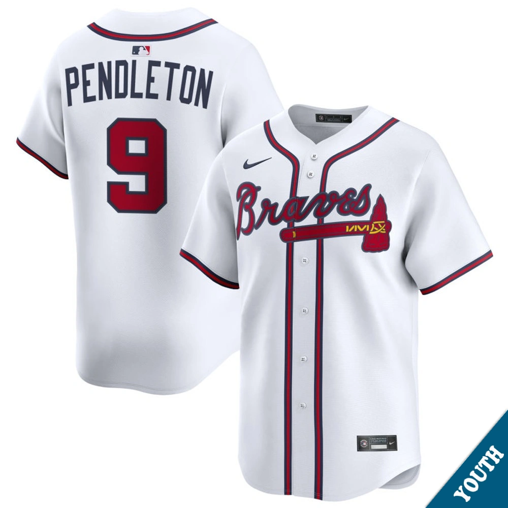 Youth Atlanta Braves Terry Pendleton #9 Home White Limited Former Player‌ Jersey