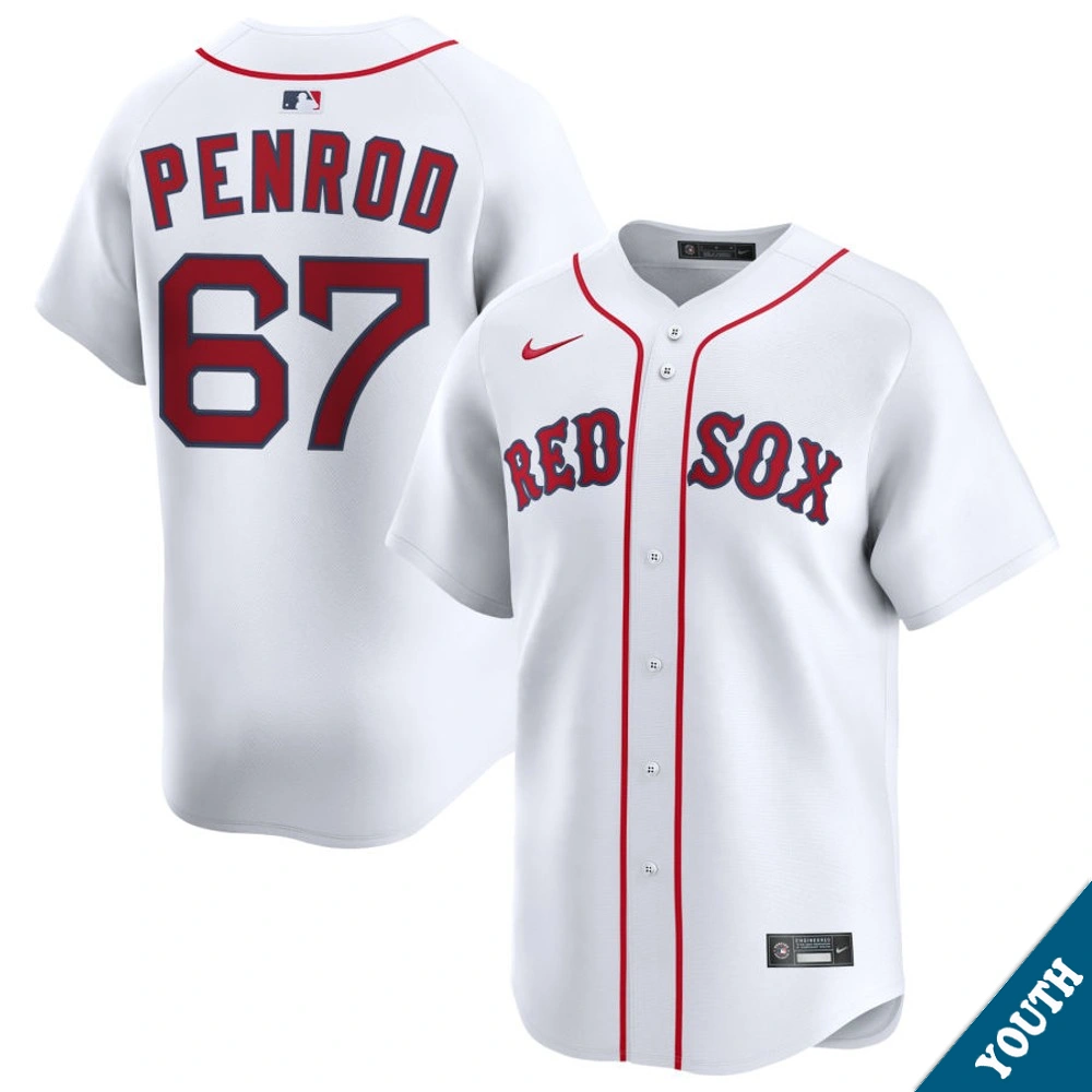 Youth Boston Red Sox Zach Penrod #67 Home White Limited Jersey Youth Boston Red Sox Zach Penrod #67 Home White Limited Jersey