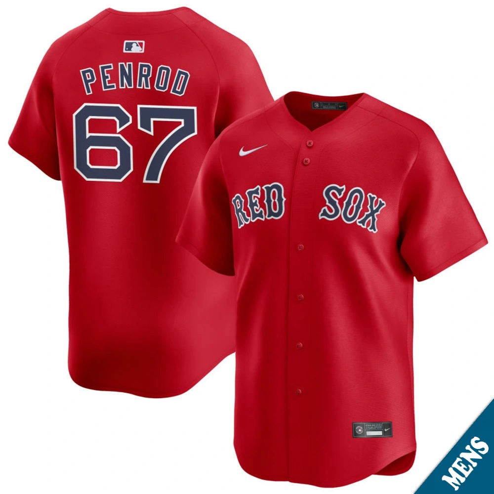 Men's Boston Red Sox Zach Penrod #67 Red Alternate Limited Jersey Men's Boston Red Sox Zach Penrod #67 Red Alternate Limited Jersey