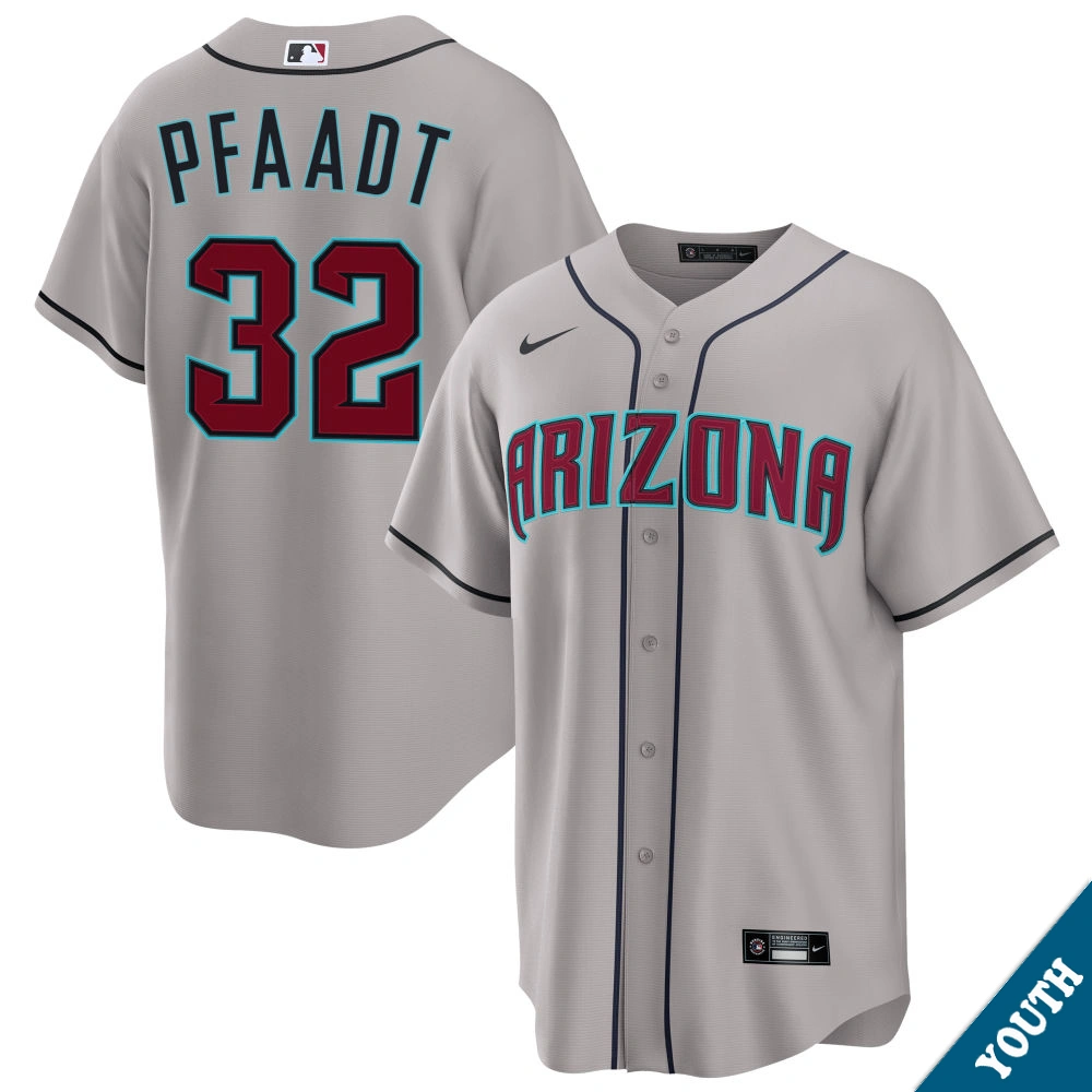 Youth Arizona Diamondbacks Brandon Pfaadt #32 Gray Road Replica Jersey
