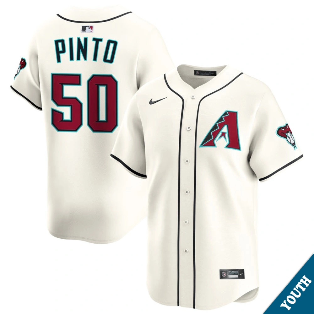Youth Arizona Diamondbacks Rene Pinto #50 Home Cream Limited Jersey