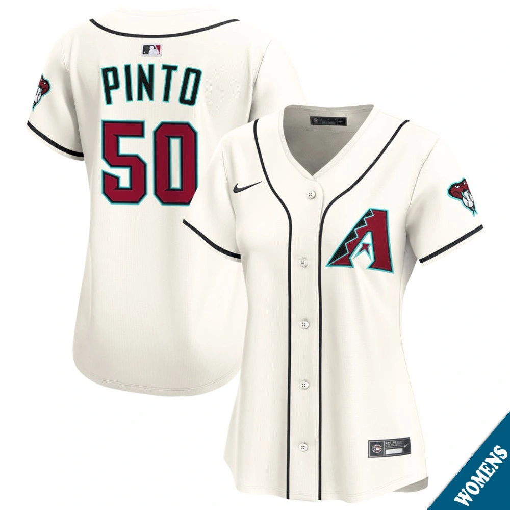 Women's Arizona Diamondbacks Rene Pinto #50 Home Cream Limited Jersey