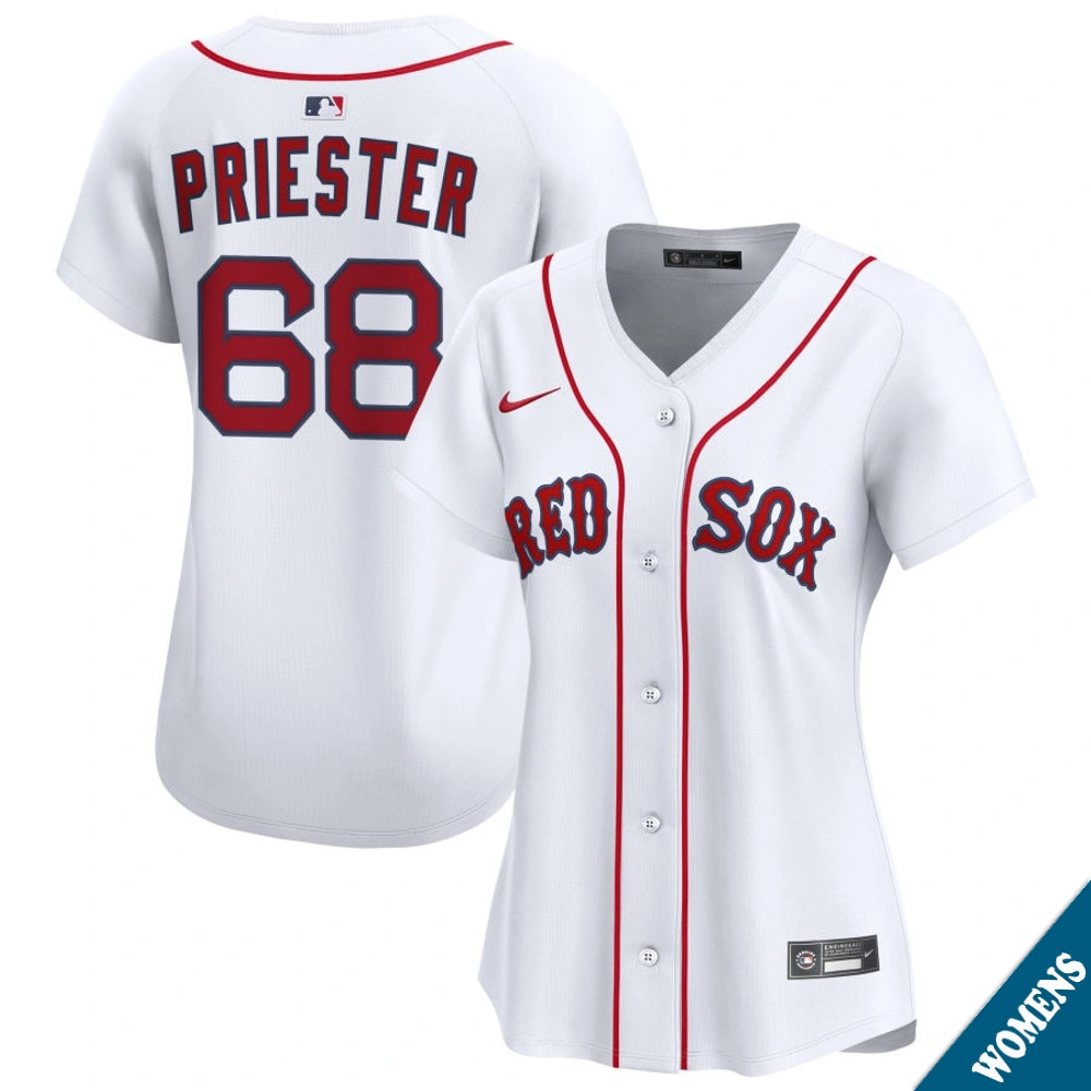 Women's Boston Red Sox Quinn Priester #68 Home White Limited Jersey Women's Boston Red Sox Quinn Priester #68 Home White Limited Jersey