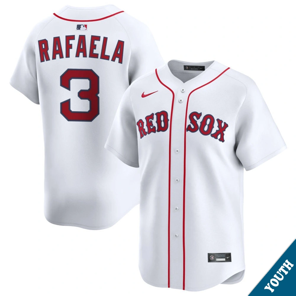 Youth Boston Red Sox Ceddanne Rafaela #3 Home White Limited Jersey Youth Boston Red Sox Ceddanne Rafaela #3 Home White Limited Jersey