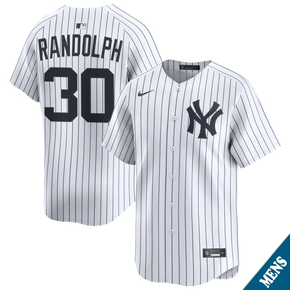 Men's New York Yankees Willie Randolph #30 Home White Limited Former Player‌ Jersey