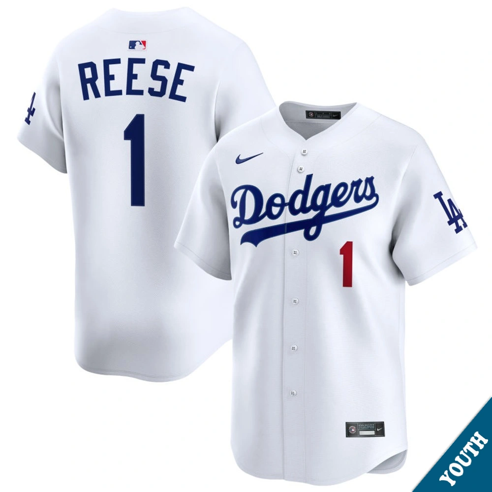 Youth Los Angeles Dodgers Pee Wee Reese #1 Home White Limited Former Player‌ Jersey