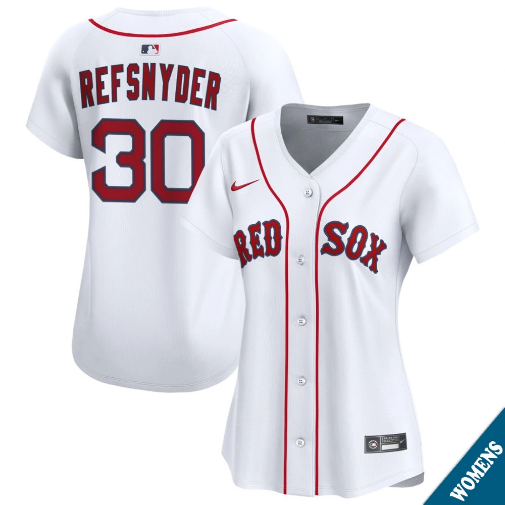 Women's Boston Red Sox Rob Refsnyder #30 Home White Limited Jersey Women's Boston Red Sox Rob Refsnyder #30 Home White Limited Jersey