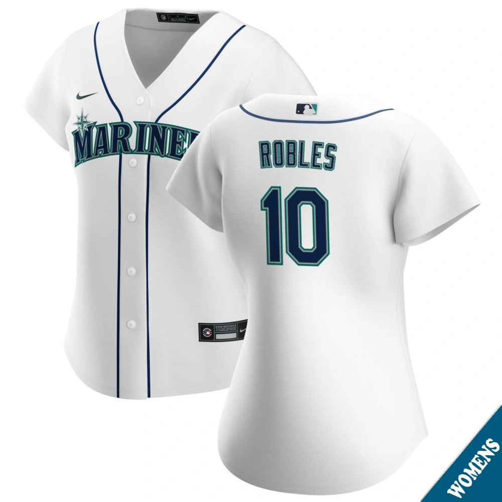 Women's Seattle Mariners Victor Robles #10 Home White Replica Jersey