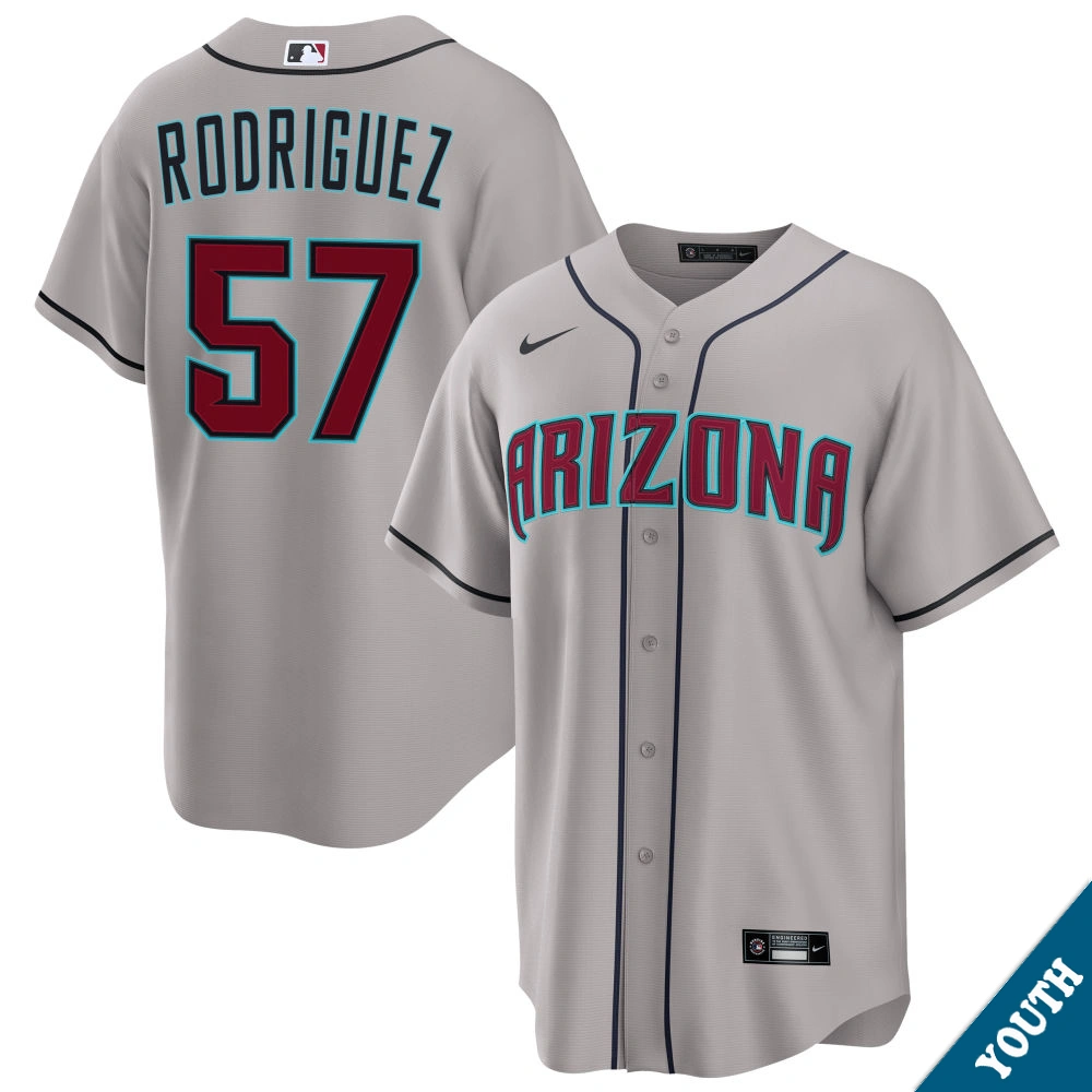 Youth Arizona Diamondbacks Eduardo Rodriguez #57 Gray Road Replica Jersey