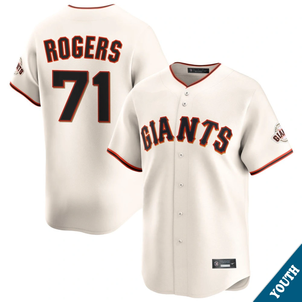 Youth San Francisco Giants Tyler Rogers #71 Home Cream Limited Jersey