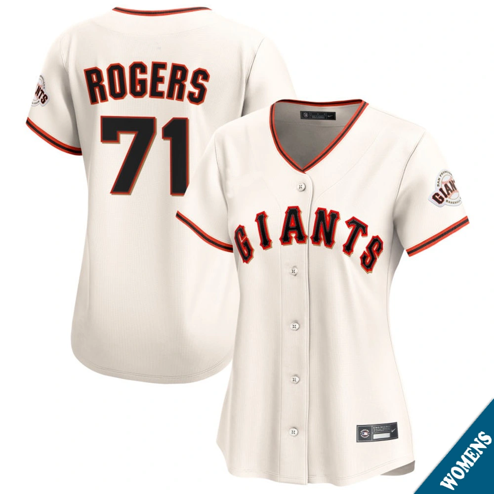 Women's San Francisco Giants Tyler Rogers #71 Home Cream Limited Jersey Women's San Francisco Giants Tyler Rogers #71 Home Cream Limited Jersey