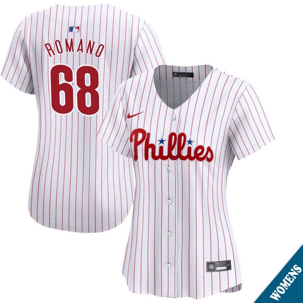 Women's Philadelphia Phillies Jordan Romano #68 Home White Limited Jersey