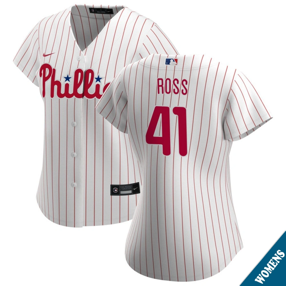 Women's Philadelphia Phillies Joe Ross #41 Home White Replica Jersey