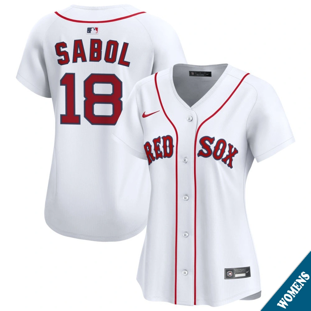 Women's Boston Red Sox Blake Sabol #18 Home White Limited Jersey Women's Boston Red Sox Blake Sabol #18 Home White Limited Jersey