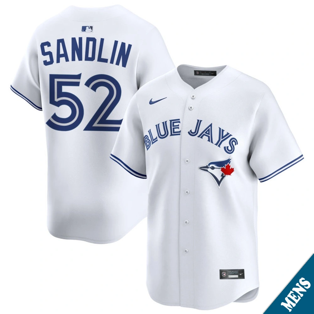 Men's Toronto Blue Jays Nick Sandlin #52 Home White Limited Jersey