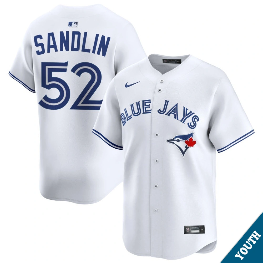 Youth Toronto Blue Jays Nick Sandlin #52 Home White Limited Jersey